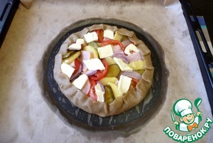 Галета с картофелем, помидорами и ветчиной Галета с картофелем, помидорами и ветчиной