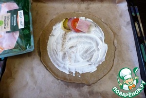 Галета с картофелем, помидорами и ветчиной Галета с картофелем, помидорами и ветчиной