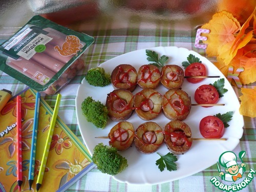 Быстрый перекус "Сосиска в картофеле" Быстрый перекус "Сосиска в картофеле"