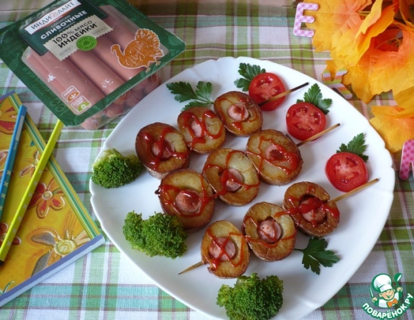 Быстрый перекус "Сосиска в картофеле" Быстрый перекус "Сосиска в картофеле"