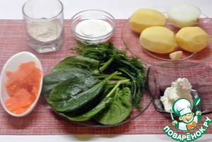 Драники с малосольной форелью Драники с малосольной форелью