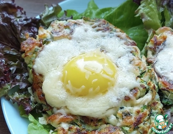 Гнезда из кабачка и курицы Гнезда из кабачка и курицы