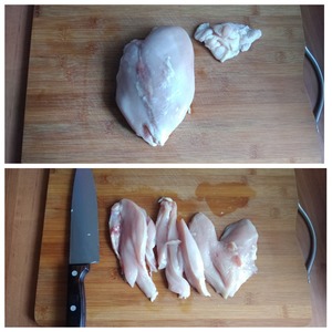 Курица на хлебе с овощами