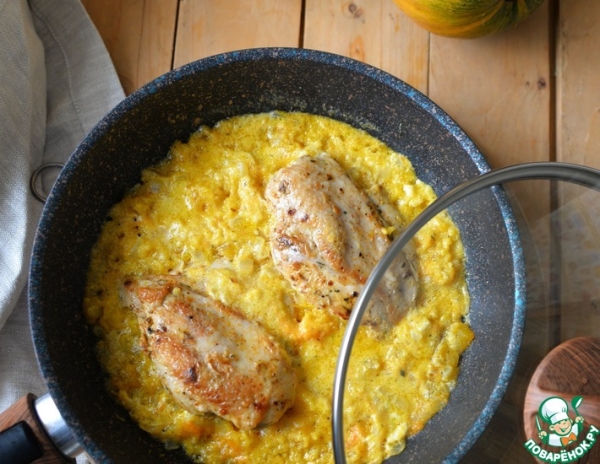 Куриная грудка с тыквой