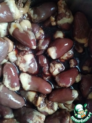 Маринованный шашлык из куриных сердечек Маринованный шашлык из куриных сердечек