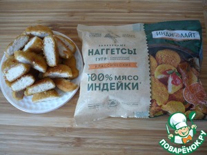 Мини-рулетики с ветчиной и наггетсами Мини-рулетики с ветчиной и наггетсами