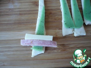 Мини-рулетики с ветчиной и наггетсами Мини-рулетики с ветчиной и наггетсами