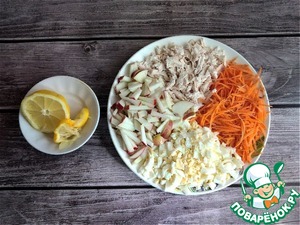 Салат с яблоком и морковью