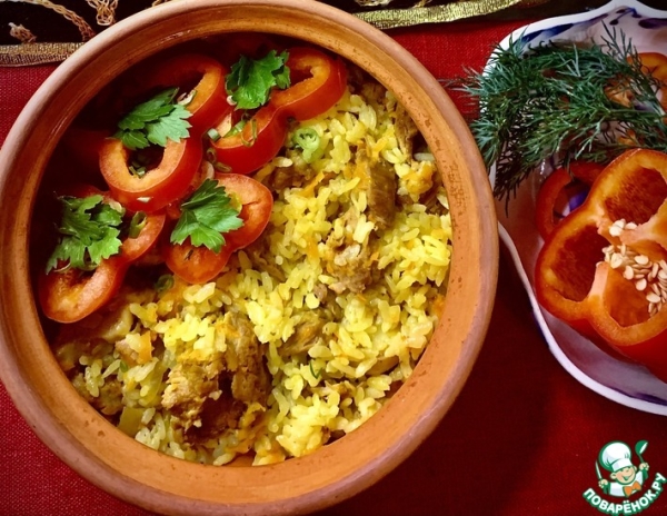 Школьный плов с индейкой Школьный плов с индейкой