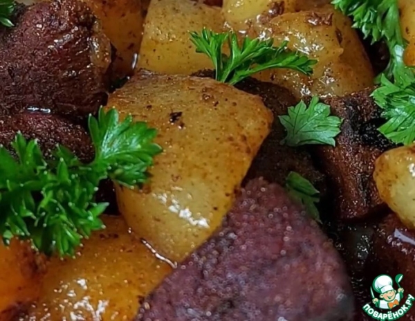 Свинина со спелой дыней