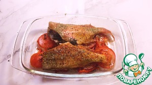 Запеченный морской окунь