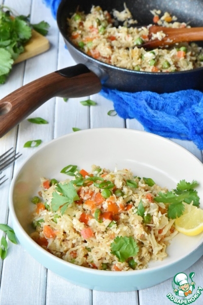 Жареный рис из цветной капусты