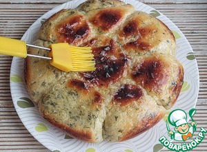 Булочки с зеленью и чесноком на сковороде Булочки с зеленью и чесноком на сковороде