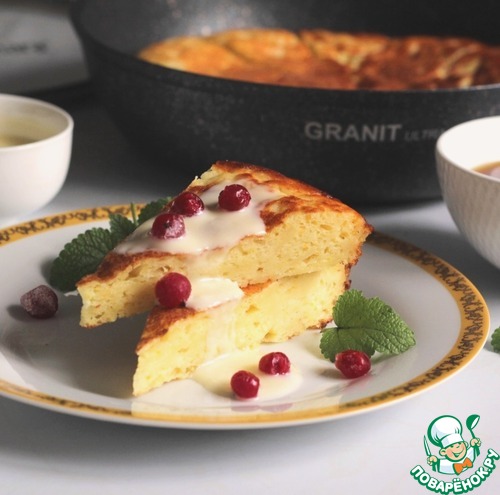 Творожный пирог на сковороде
