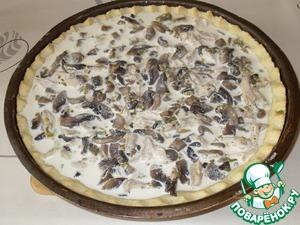 Киш с грибами и курицей Киш с грибами и курицей