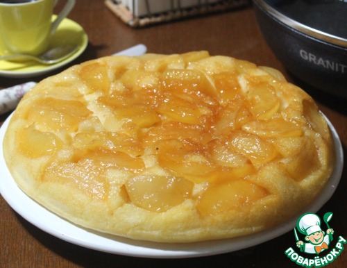 Яблочный пирог с карамелью на сковороде Яблочный пирог с карамелью на сковороде