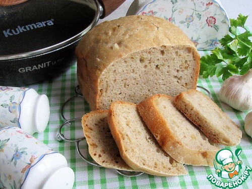 Хлеб на закваске с жареным луком