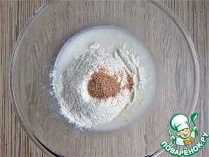 Хлеб на закваске с жареным луком