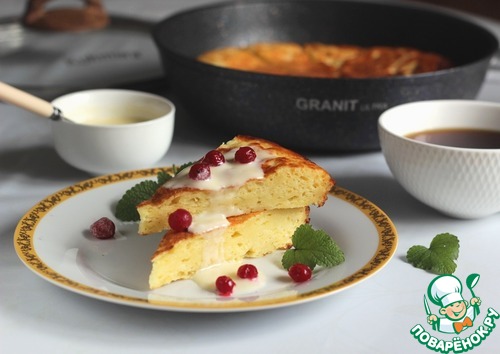 Творожный пирог на сковороде