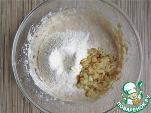 Хлеб на закваске с жареным луком