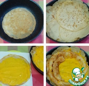 Пирог блинный без духовки