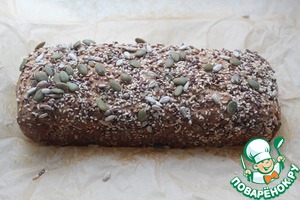 Хлеб без замеса, цельнозерновой, семечковый