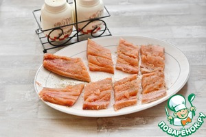 Арктический голец с помидорами в духовке