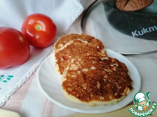 Сырно-творожная лепёшка на сковороде