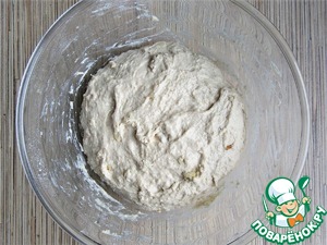 Хлеб на закваске с жареным луком