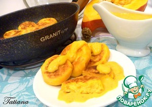 Тыквенные сырники со сливочно-тыквенным соусом