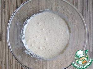 Хлеб на закваске с жареным луком