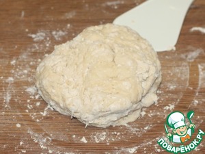 Галушки с курицей, грибами и луком