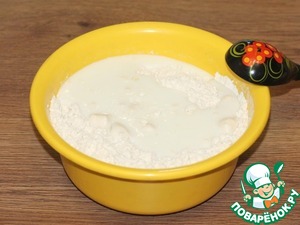 Галушки с курицей, грибами и луком