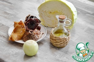 Капуста жареная с солёными груздями