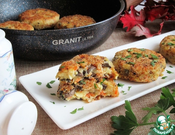 Котлеты из картофеля и грибов