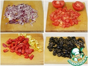 Курица с овощами и маслинами