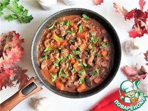 Куриная печень с бататом Куриная печень с бататом