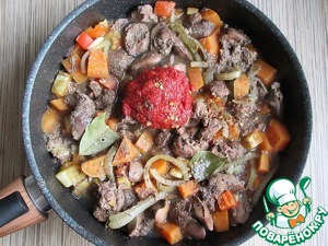 Куриная печень с бататом Куриная печень с бататом