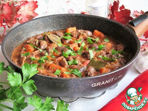 Куриная печень с бататом Куриная печень с бататом