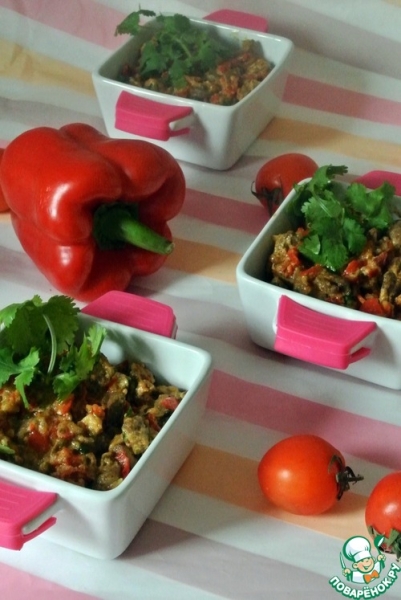 Куриные сердечки в сливочно-овощном соусе Куриные сердечки в сливочно-овощном соусе