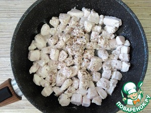 Куриный крамбл с яблоками и гранатом Куриный крамбл с яблоками и гранатом