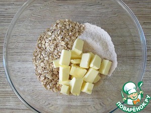 Куриный крамбл с яблоками и гранатом Куриный крамбл с яблоками и гранатом