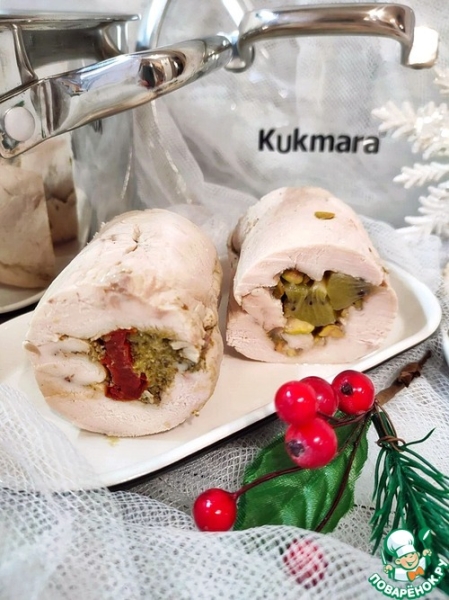 Куриный рулет: два варианта начинки Куриный рулет: два варианта начинки