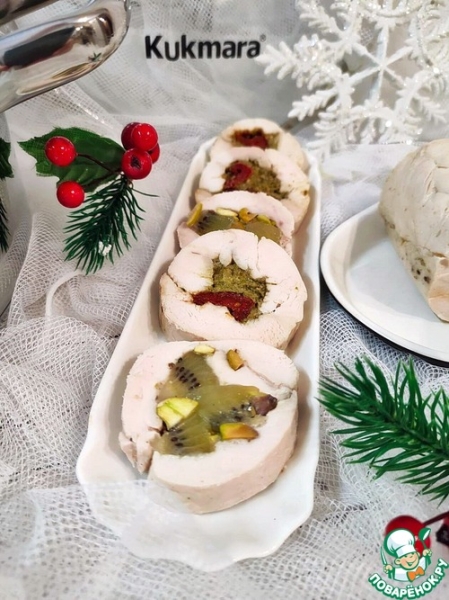 Куриный рулет: два варианта начинки Куриный рулет: два варианта начинки