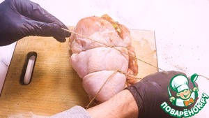 Куриный рулет с грушей