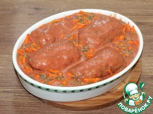 Минтай с овощами в томатном соусе Минтай с овощами в томатном соусе