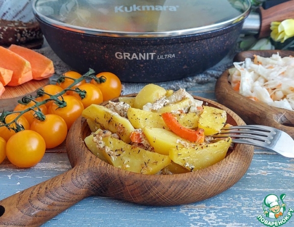 Овощи запеченые с консервированным тунцом