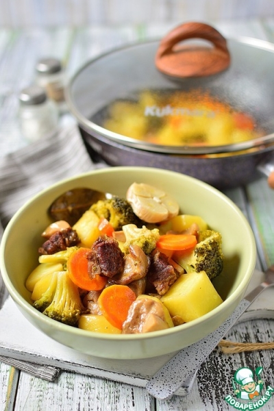 Овощное рагу с говядиной и грибами Овощное рагу с говядиной и грибами