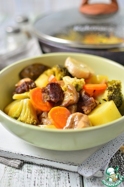 Овощное рагу с говядиной и грибами Овощное рагу с говядиной и грибами