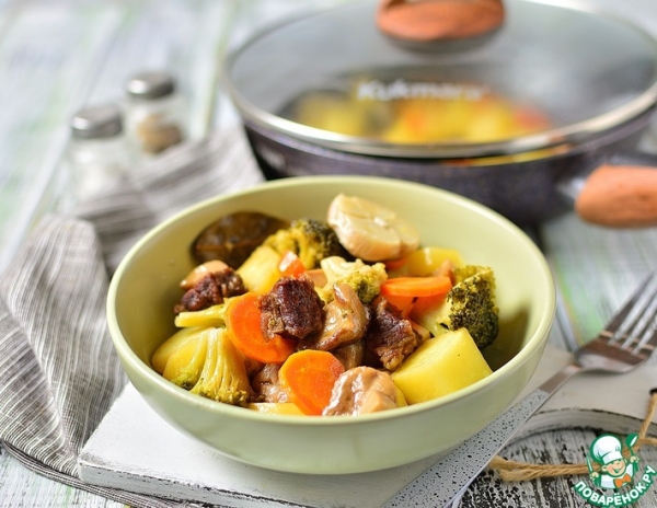 Овощное рагу с говядиной и грибами Овощное рагу с говядиной и грибами